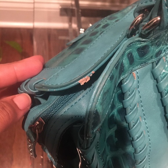 Turquoise Handbag and Matching Wallet - Picture 3 of 4